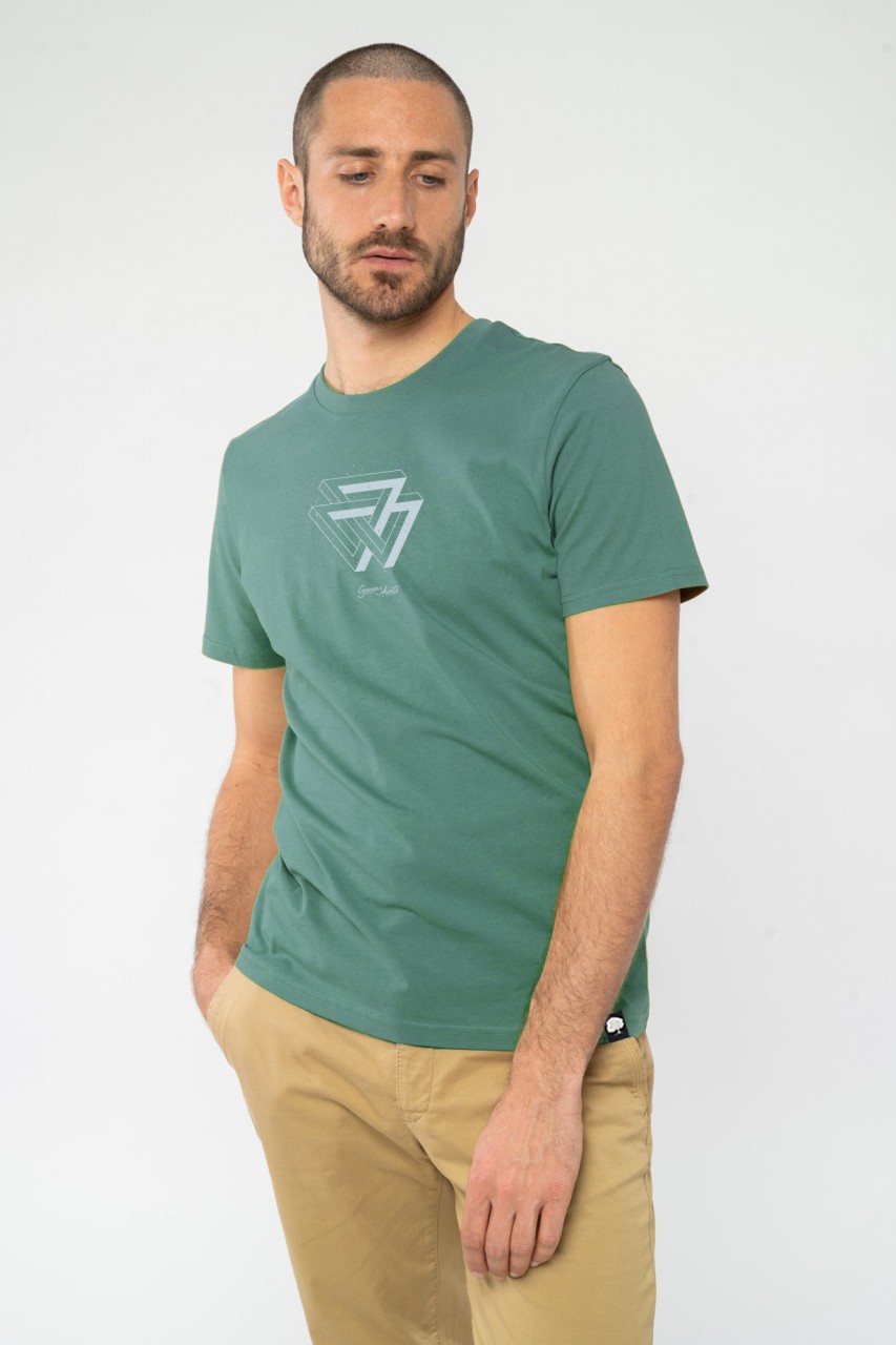 Melange Triangle T-Shirt für Männer