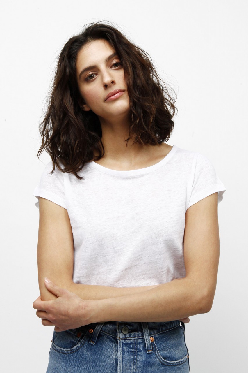 white linen t shirt