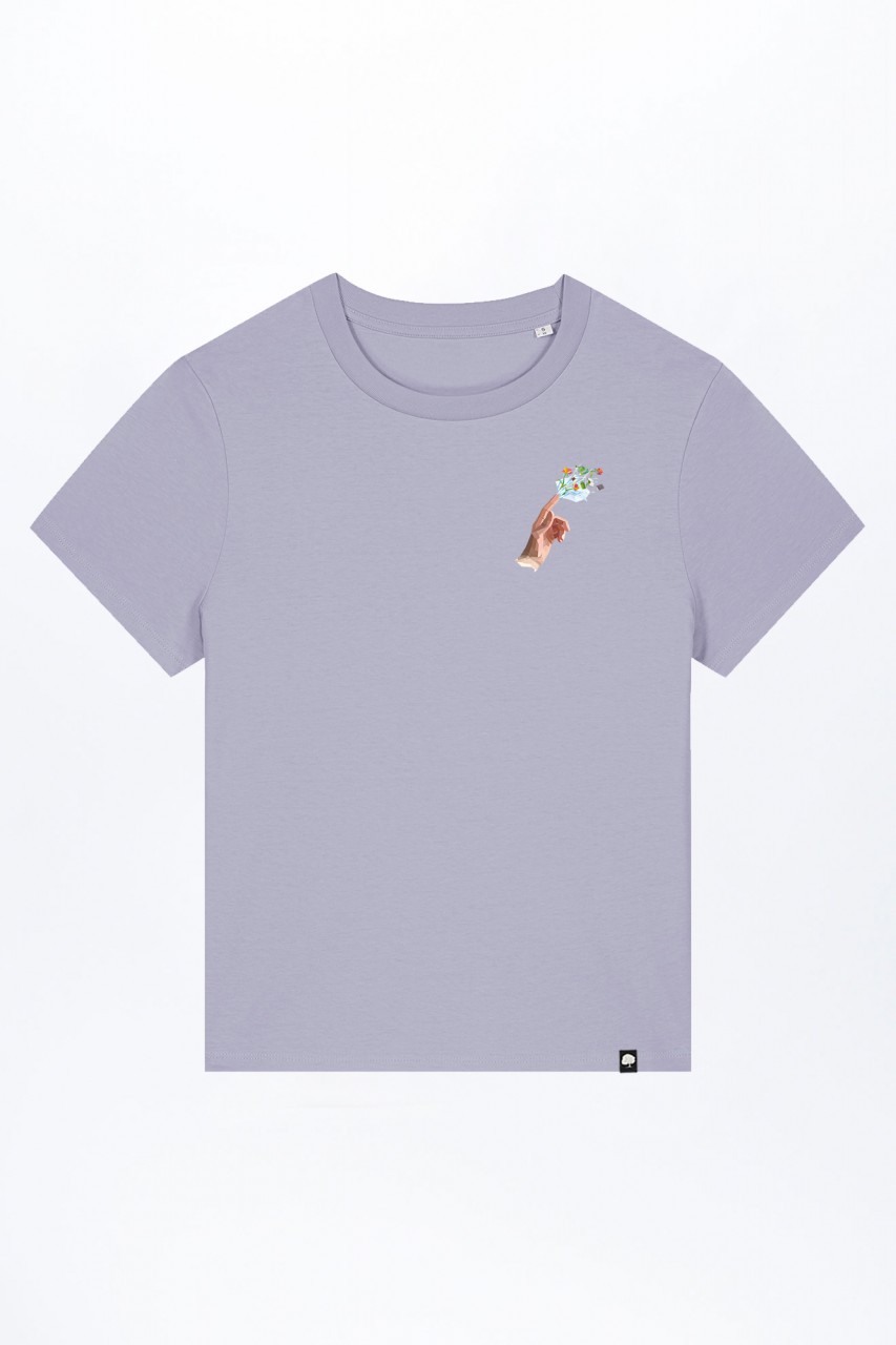 Cat Fight Basic T-Shirt out of Organic Cotton